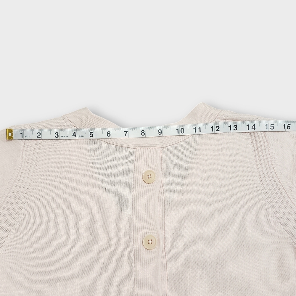 Banana Republic Womens Filpucci Button Back Sweater Medium Pink Wool Cashmere - Picture 12 of 13
